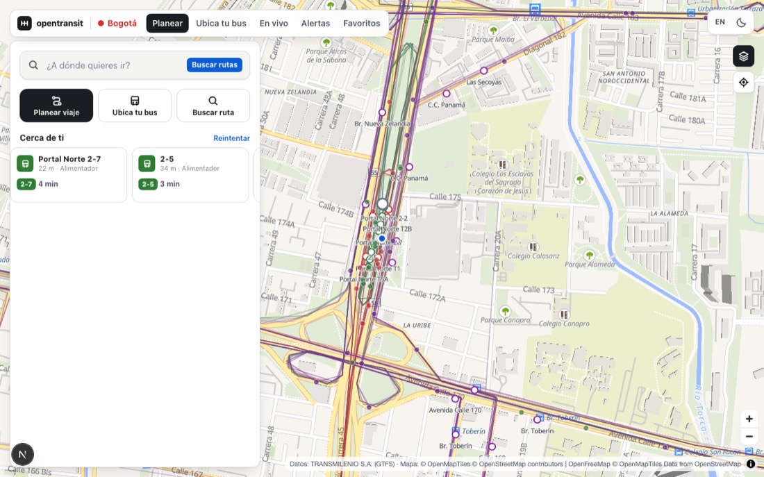 Home "map first" en la web